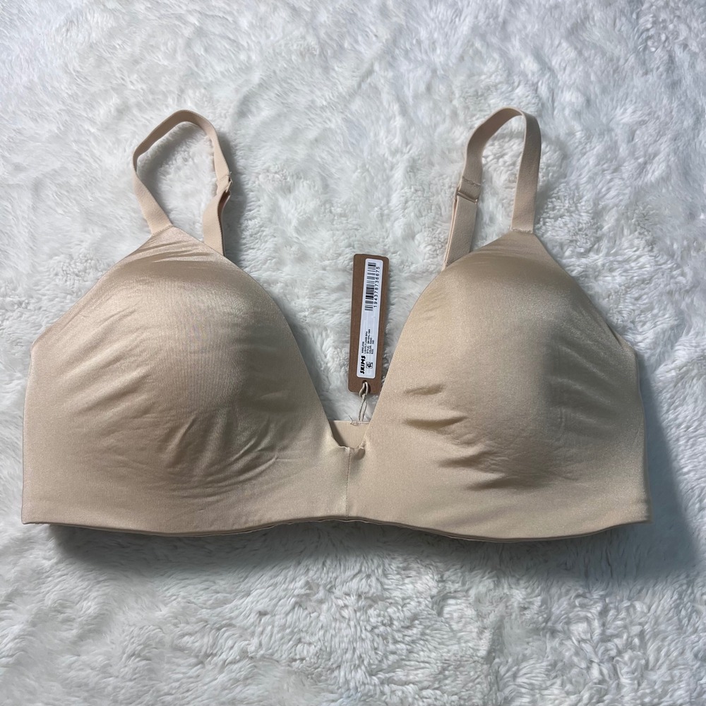 SKIMS Women's Wireless Lightly Lined Bra Sand Beige Size 36D BR-WRL-1889 NWT